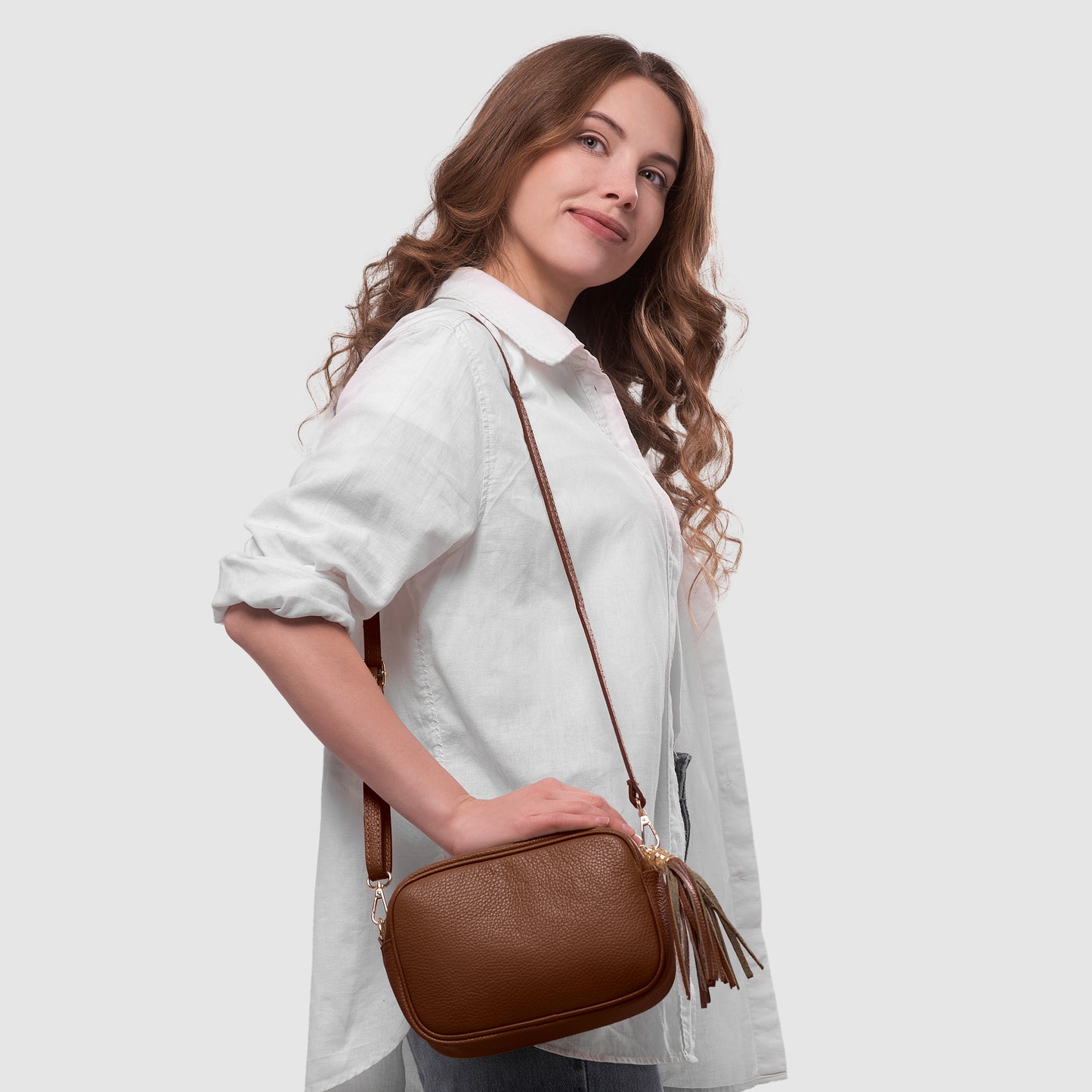 Calf Leather Crossbody Bag 231302