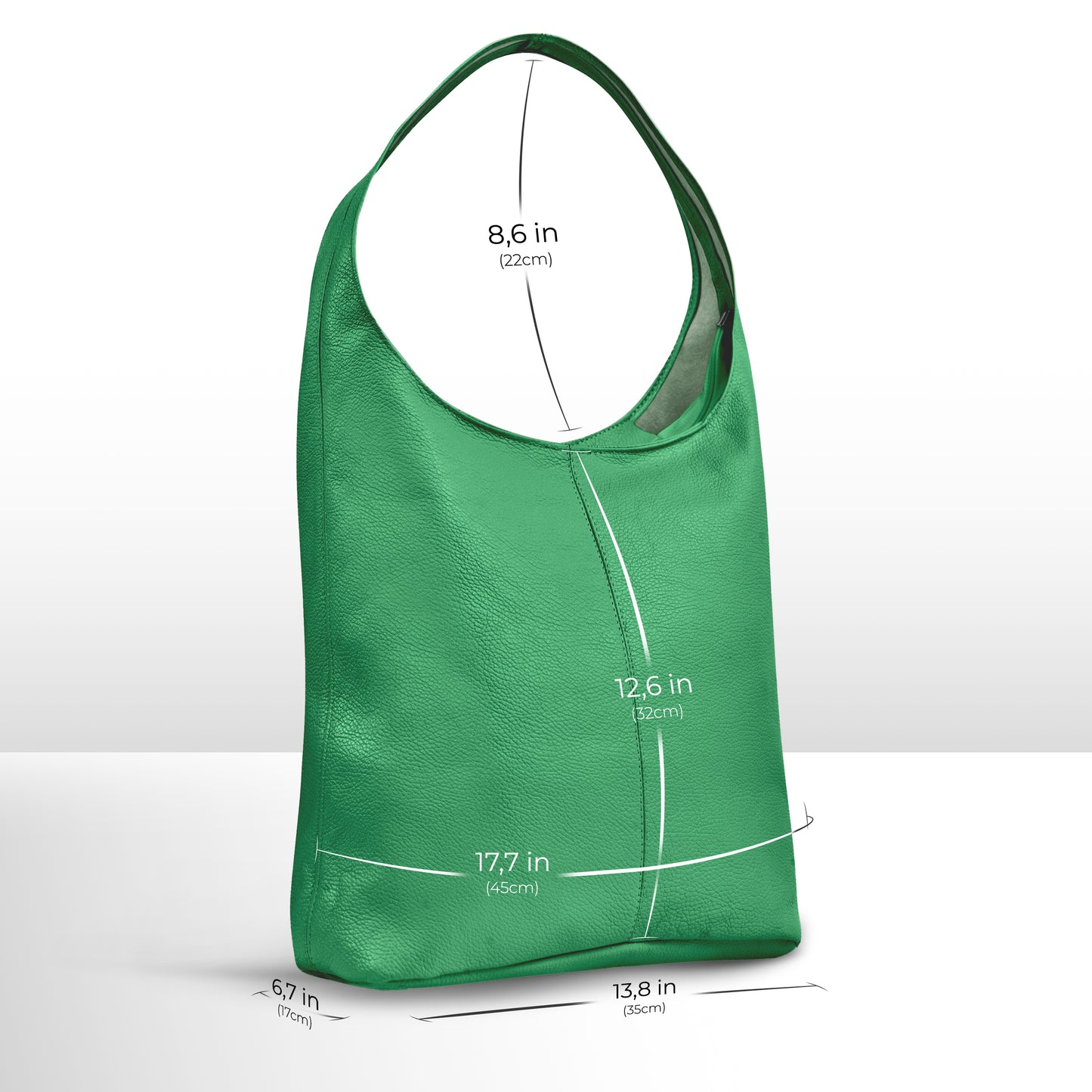 Calf Leather Hobo Bag 011943