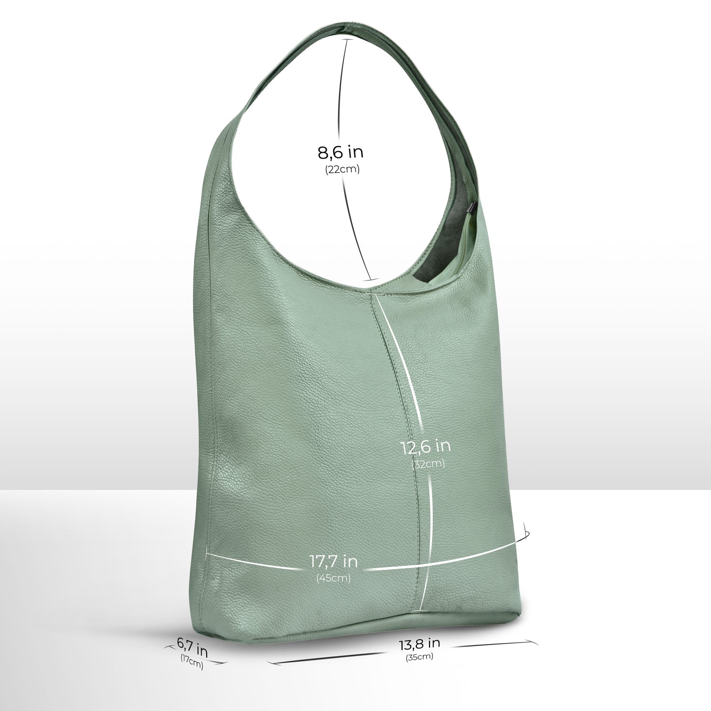 Calf Leather Hobo Bag 011943