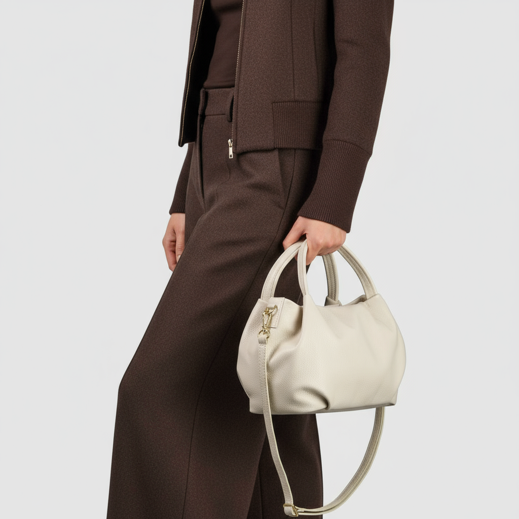 Calf Leather Top-Handle Bag 322055
