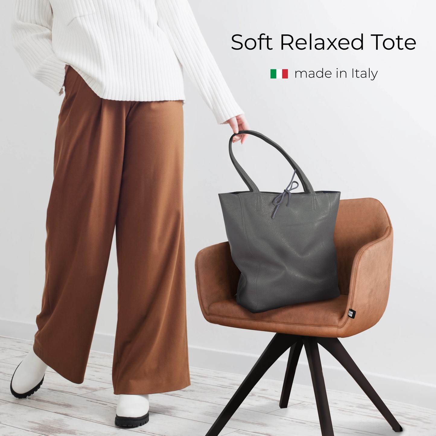 Calf Leather Tote Bag 201718