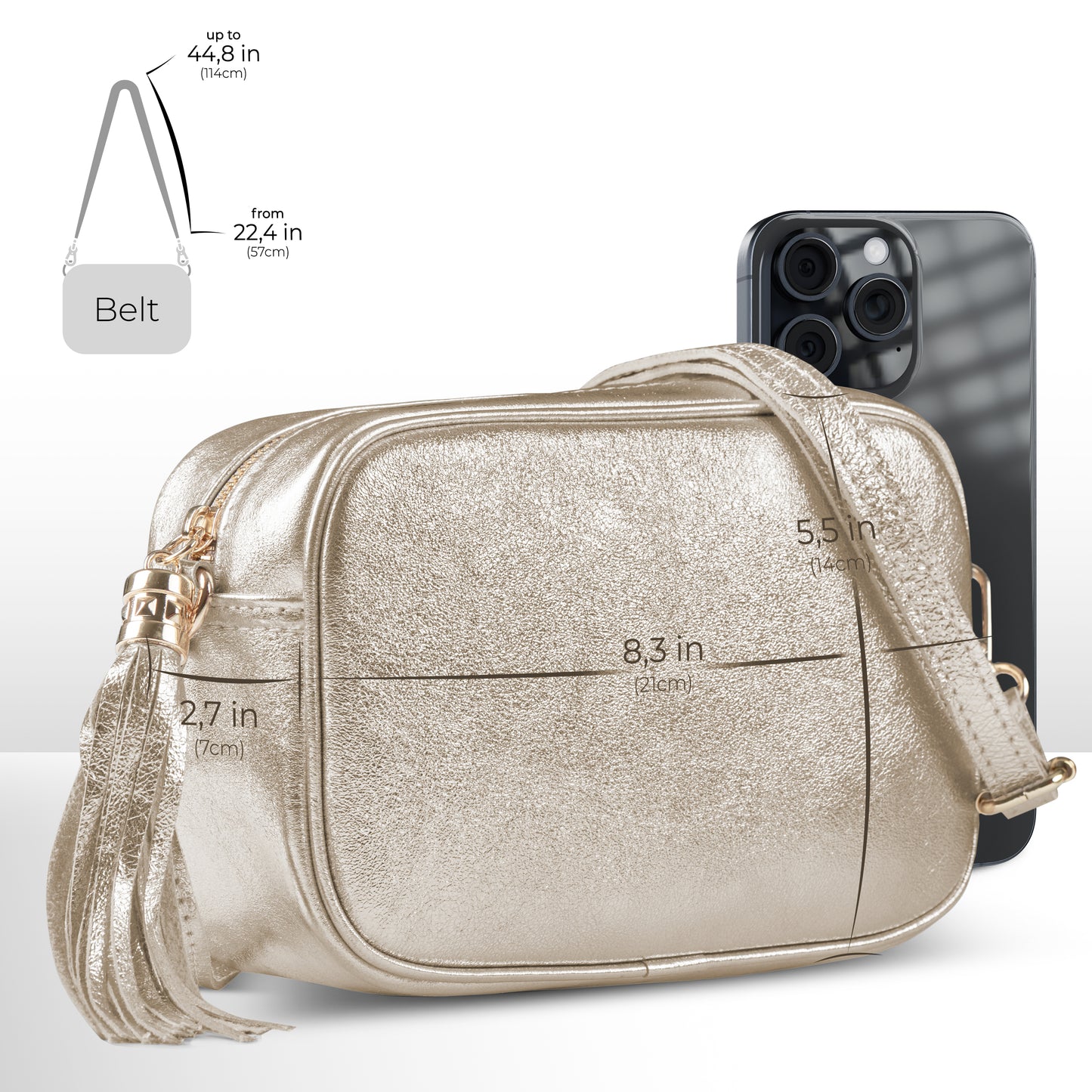 TAKEASY Gleam Suede Crossbody Bag 231302
