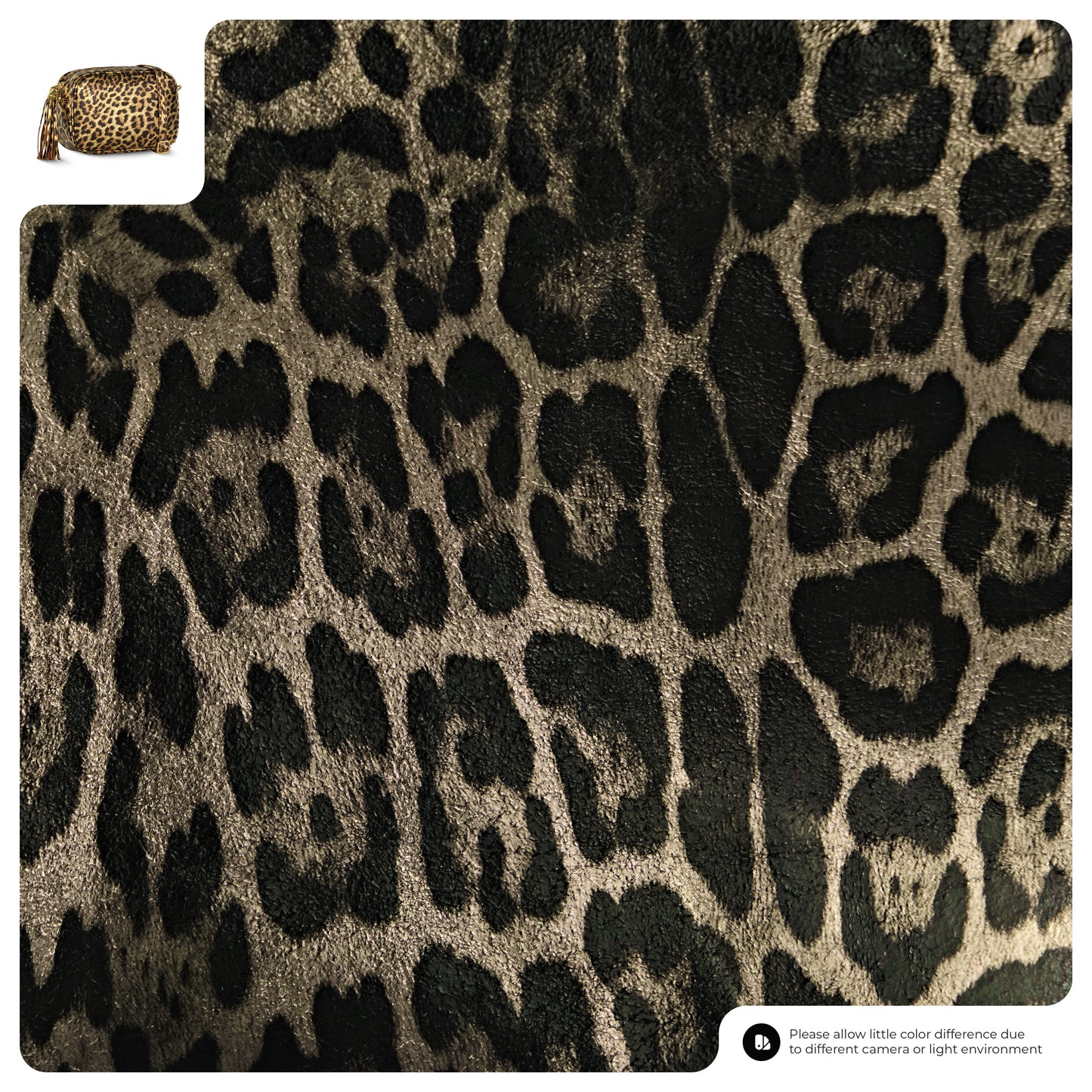 Leopard Metallic Suede Leather Crossbody Bag 231302