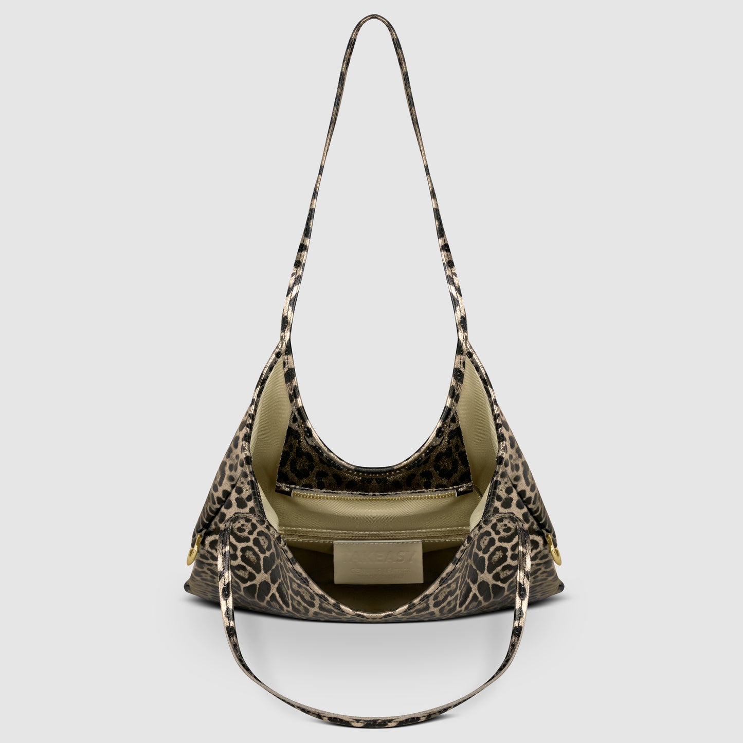 Leopard Metallic Suede Leather Tote Bag 191722