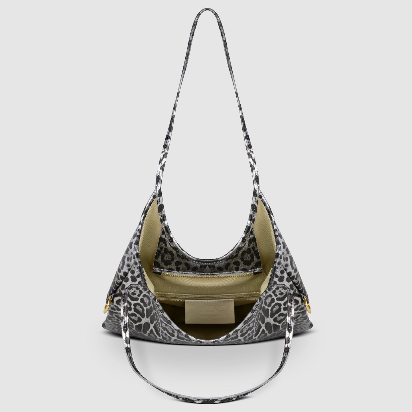 Leopard Metallic Suede Leather Tote Bag 191722