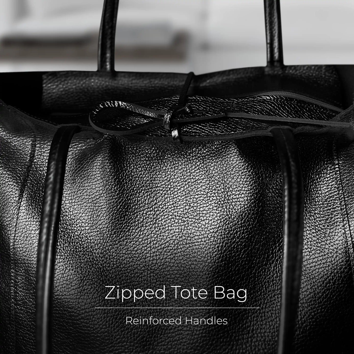 Metallic Calf Leather Tote Bag 201718