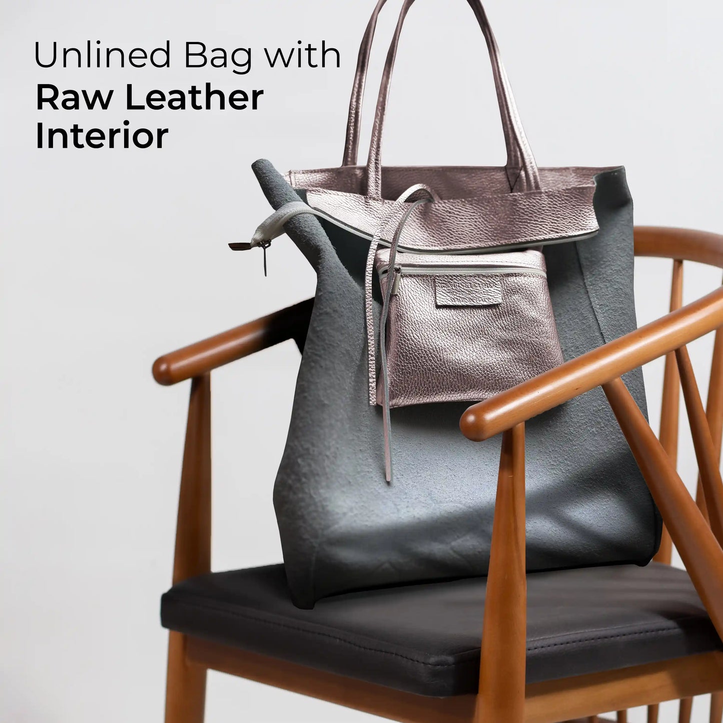 Metallic Calf Leather Tote Bag 201718