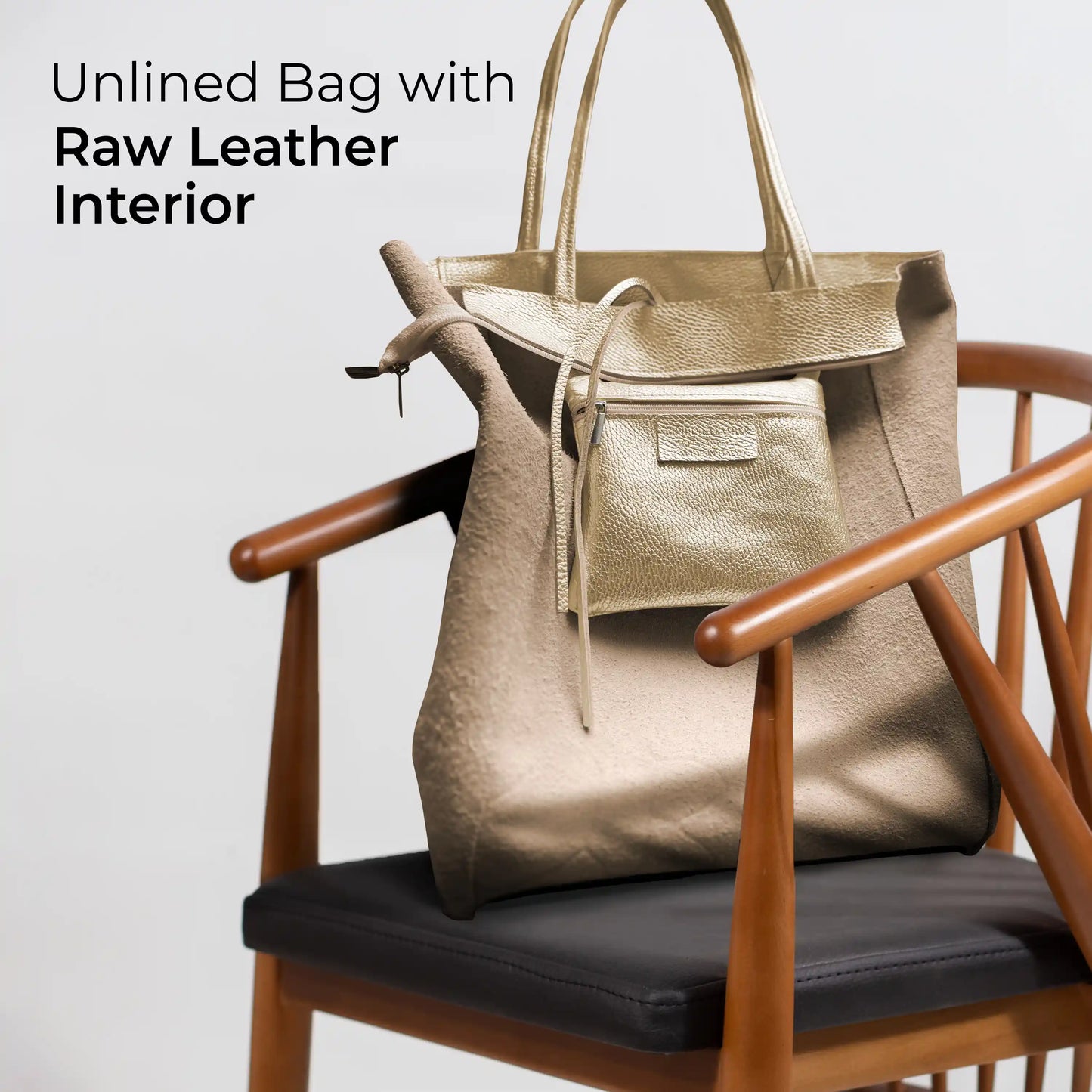 Metallic Calf Leather Tote Bag 201718
