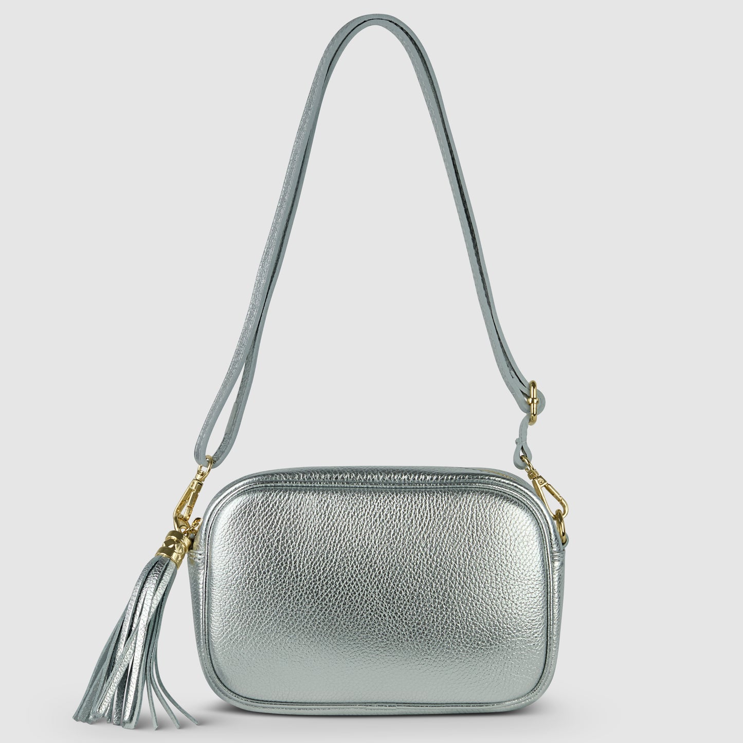 Metallic Calf Leather Crossbody Bag 231302
