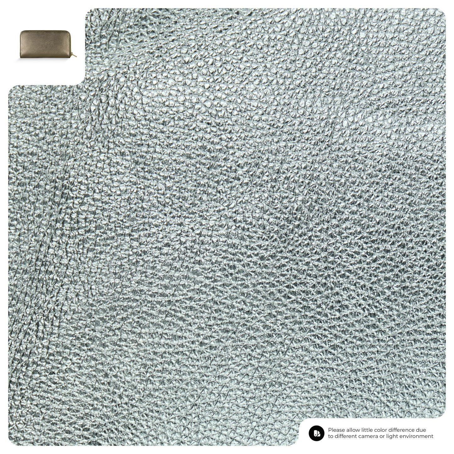 Metallic Calf Leather Wallet 651088