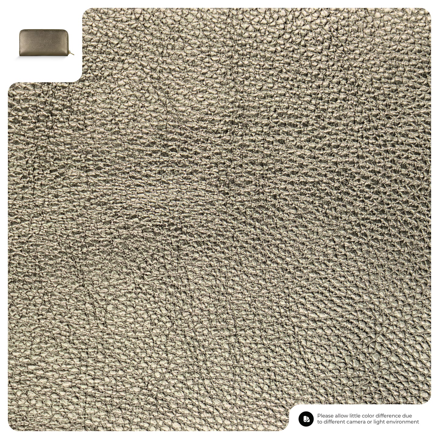 Metallic Calf Leather Wallet 651088
