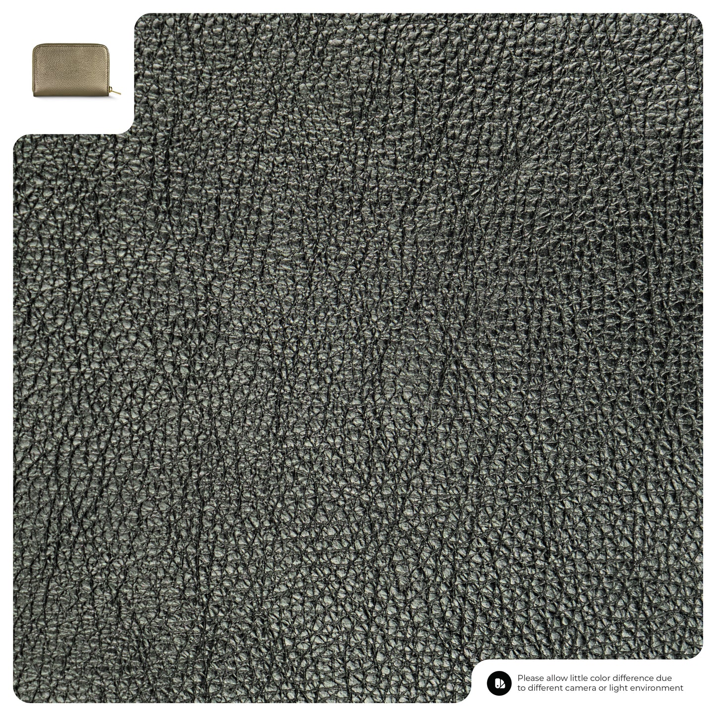 Metallic Calf Leather Wallet 650988