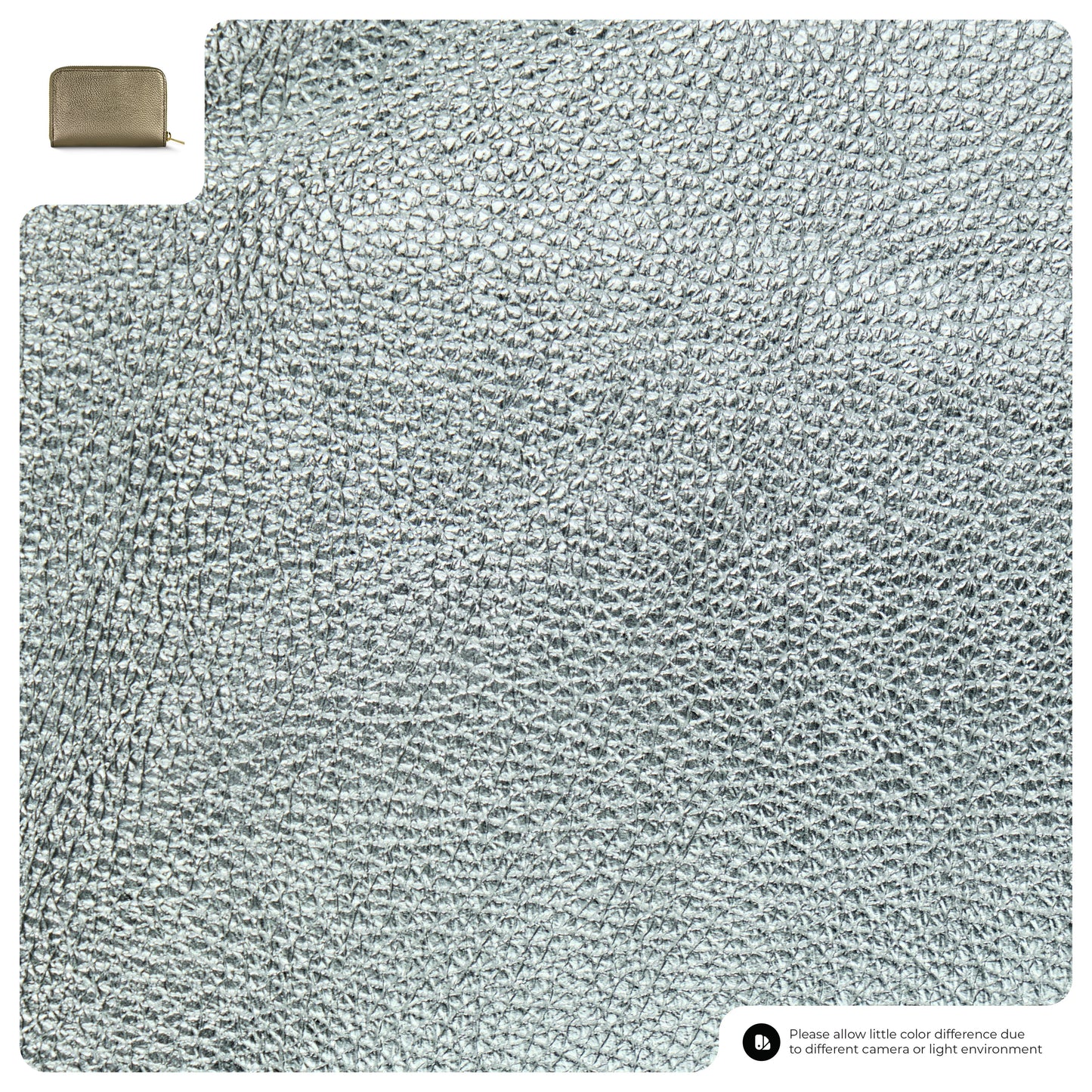 Metallic Calf Leather Wallet 650988