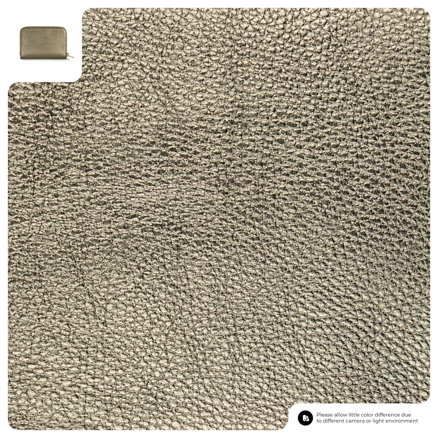 Metallic Calf Leather Wallet 650988
