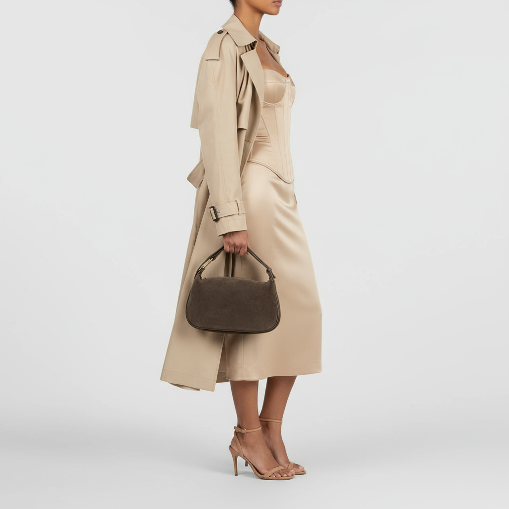 Suede Leather Crossbody Bag 242265
