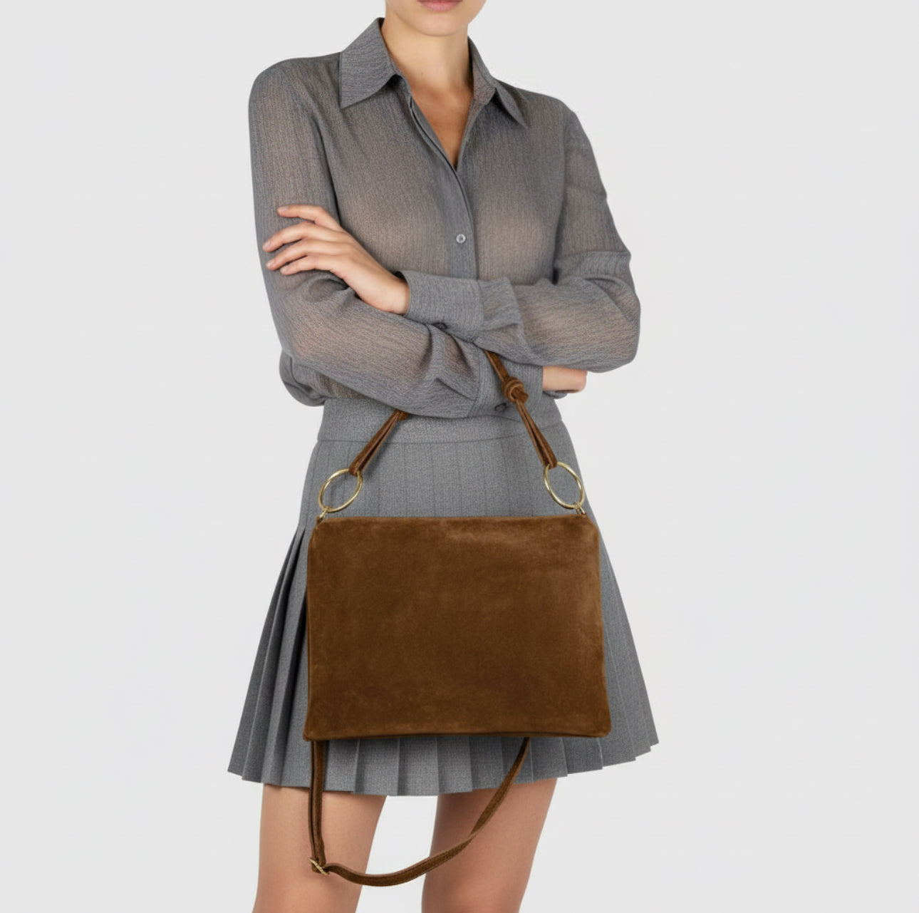 Suede Leather Shoulder Bag 171551