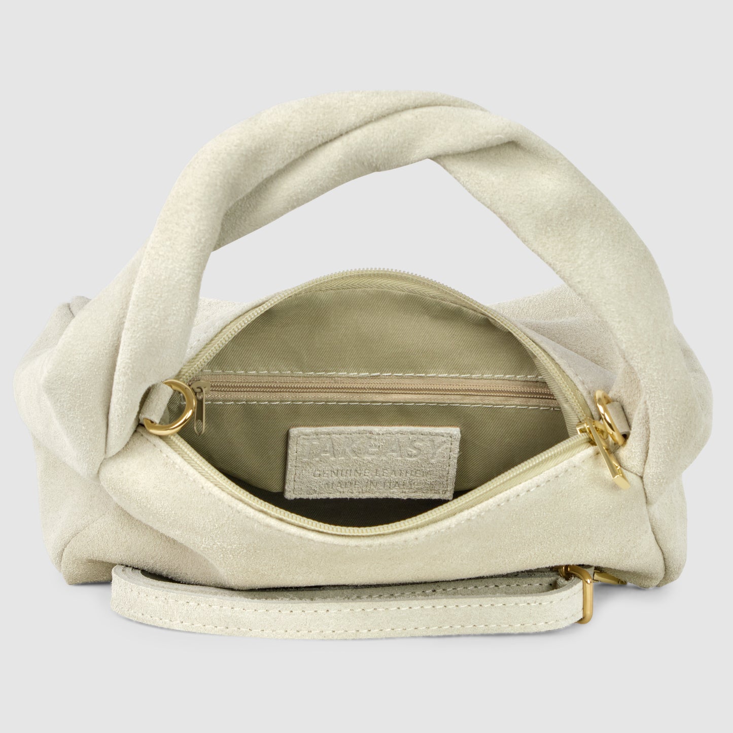 Suede Leather Top-Handle Bag 262495