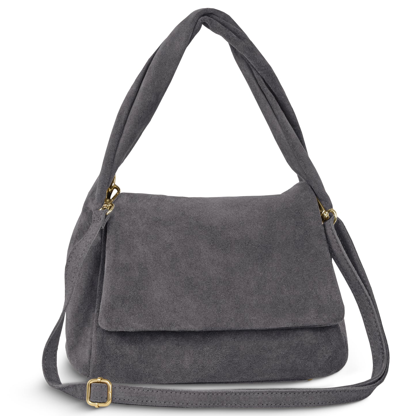 Suede Leather Top-Handle Bag 262495