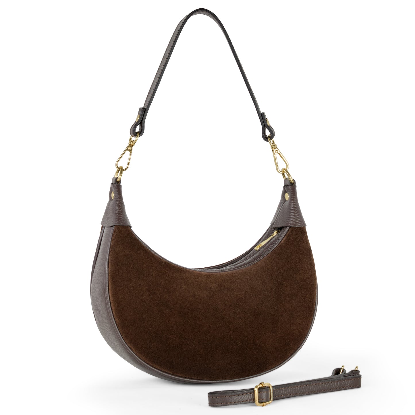 Suede Leather Top-Handle Bag 222024