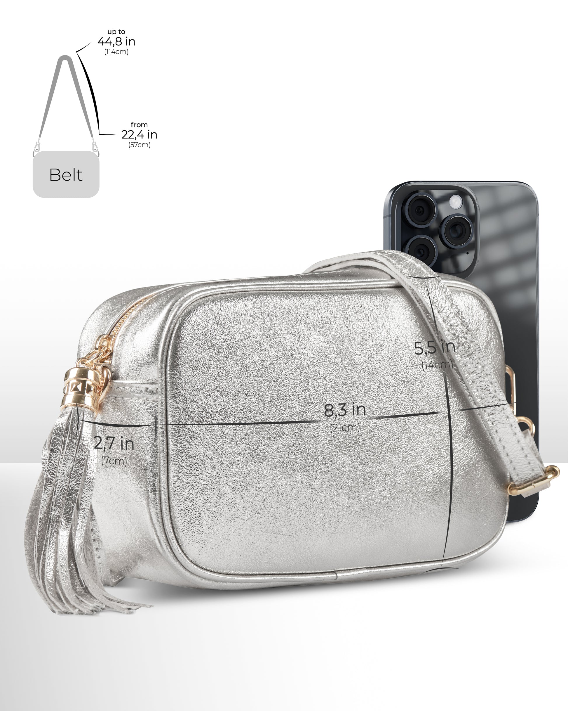 TAKEASY Crossbody Bag Metallic Silver 4745010292859