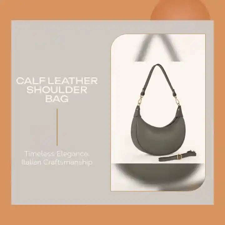 Calf Leather Shoulder Bag by@Outfy