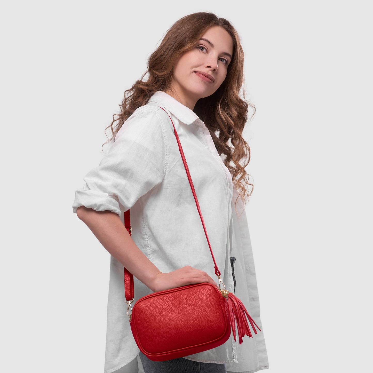 Calf Leather Crossbody Bag 231302
