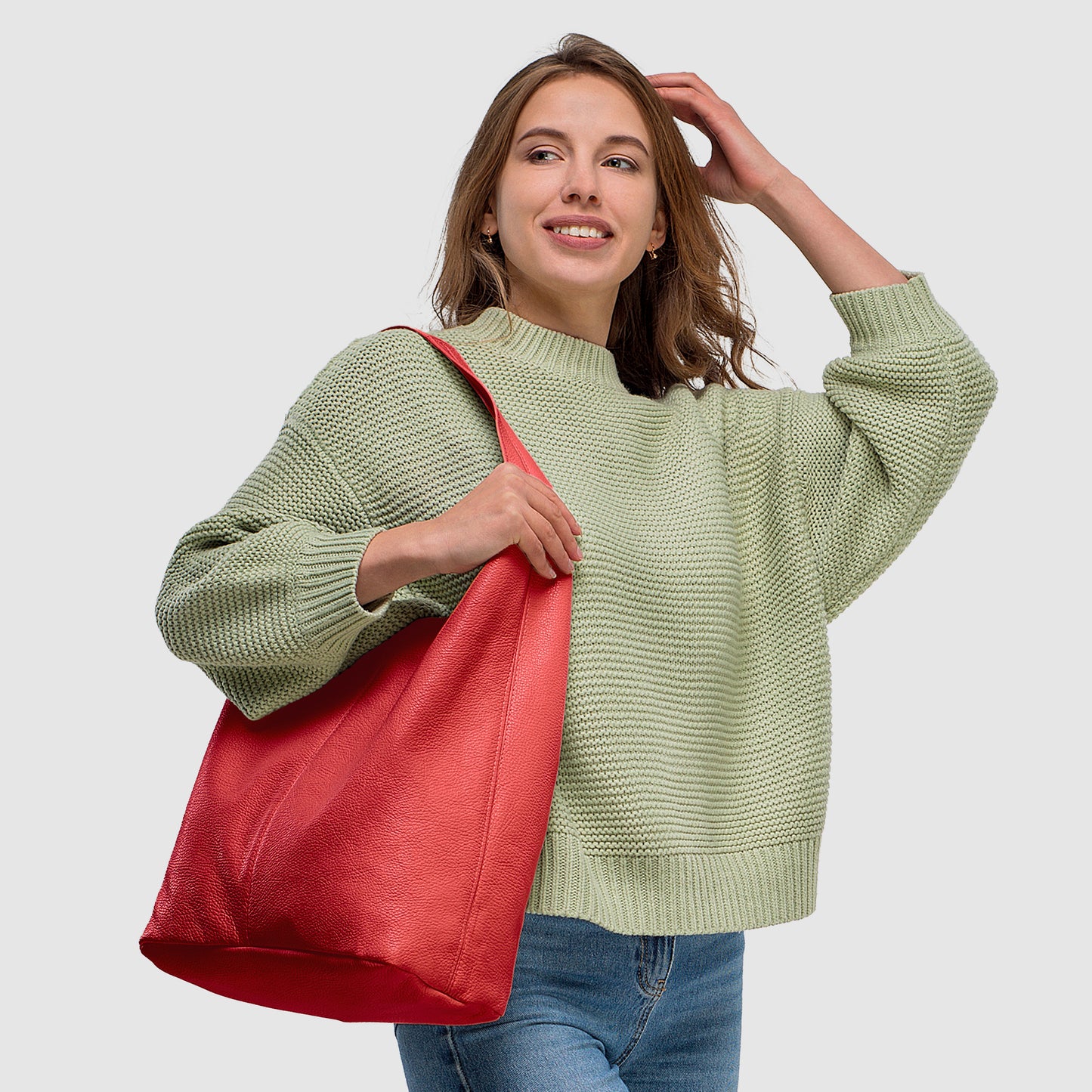 Calf Leather Hobo Bag 011943