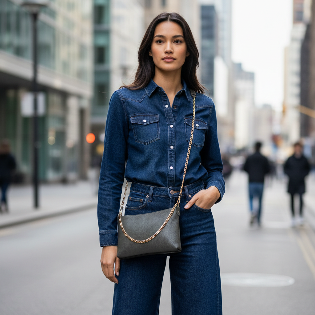 Calf Leather Crossbody Bag 101315