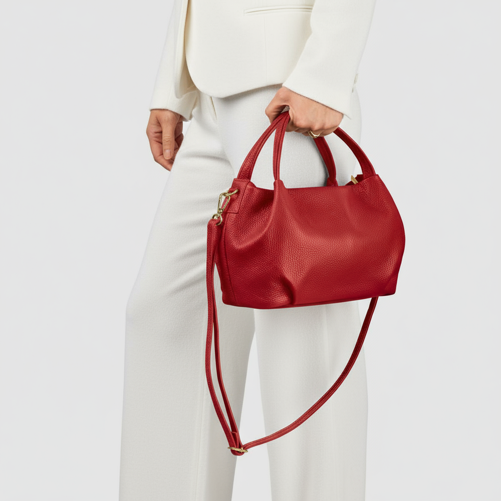 Calf Leather Top-Handle Bag 322055
