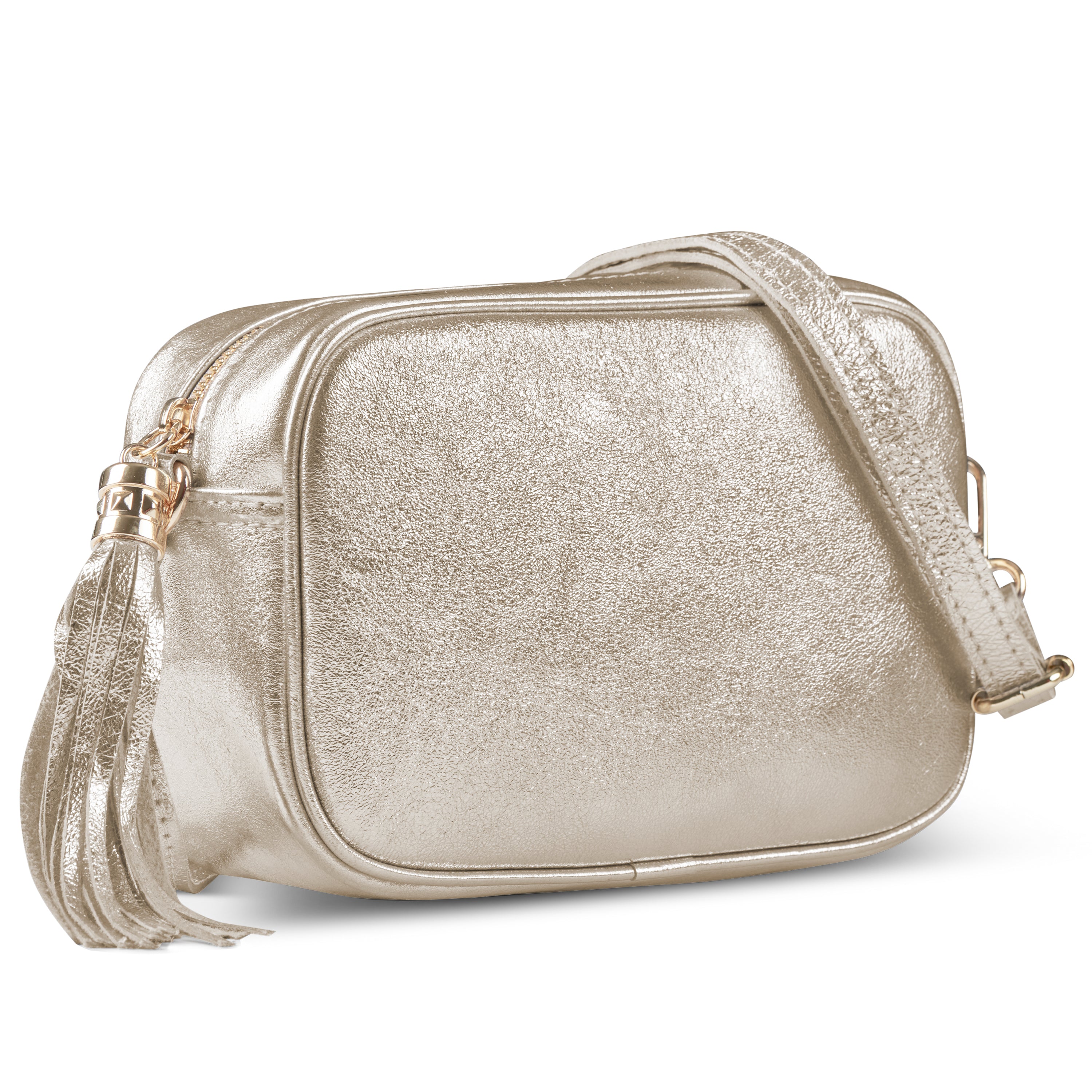 Italian Genuine Leather Crossbody Bag for Women with Zipper