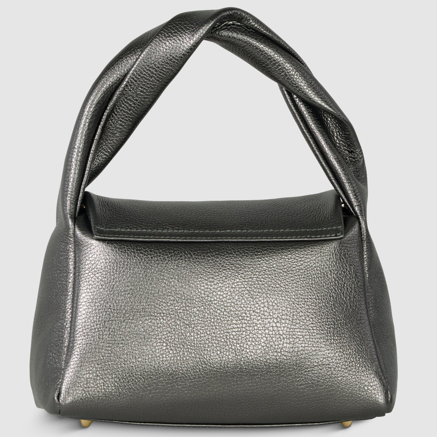 Metallic Calf Leather Top-Handle Bag 262495