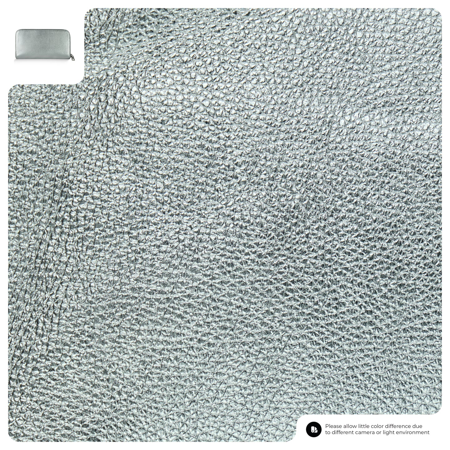 Metallic Calf Leather Wallet