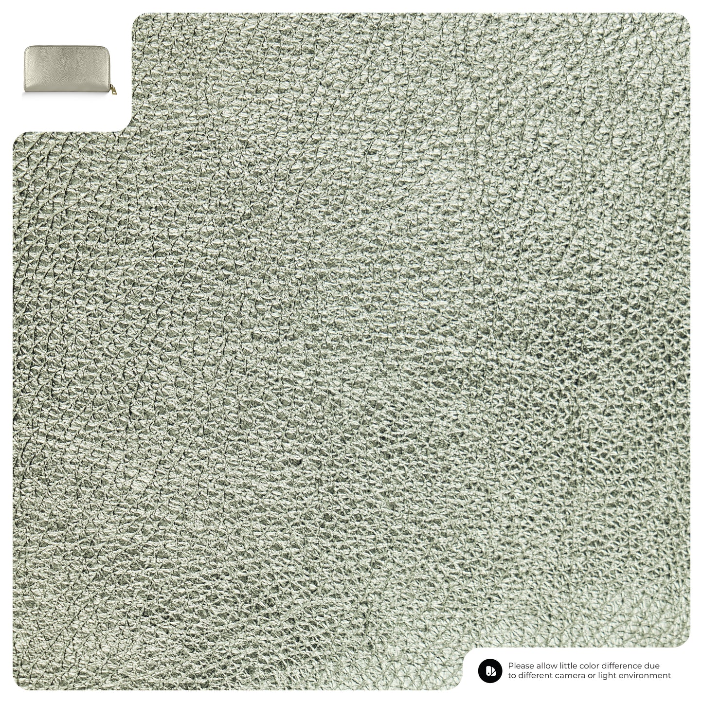 Metallic Calf Leather Wallet