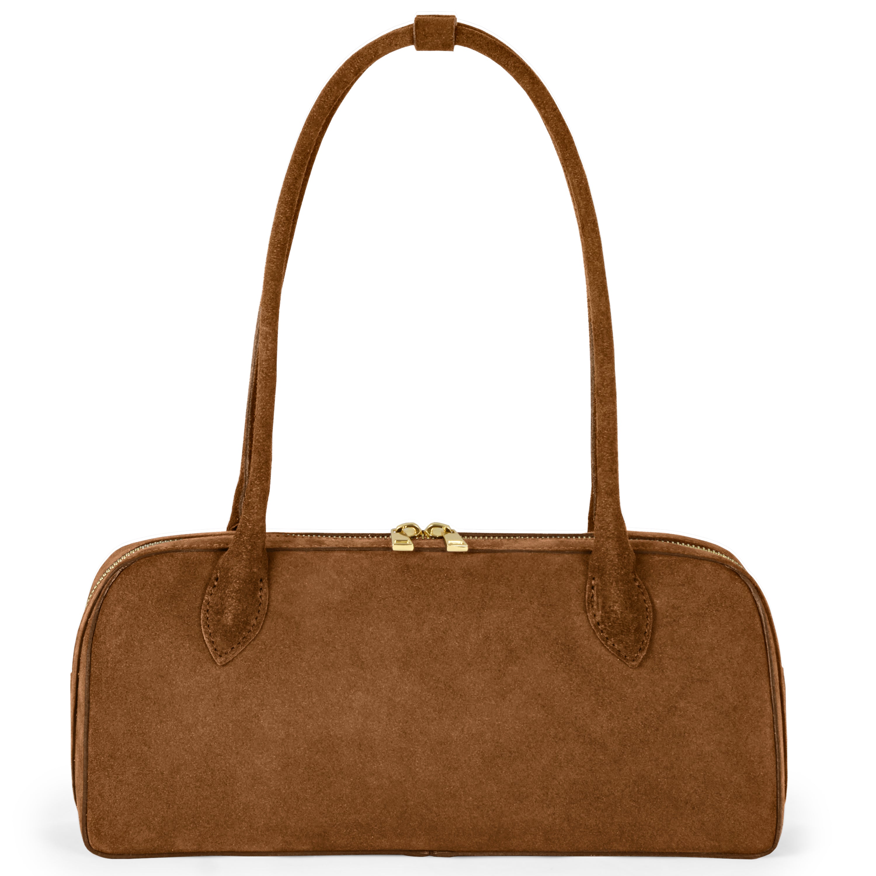 TAKEASY Italian Genuine Suede Rectangular Top-Handle Shoulder Bag