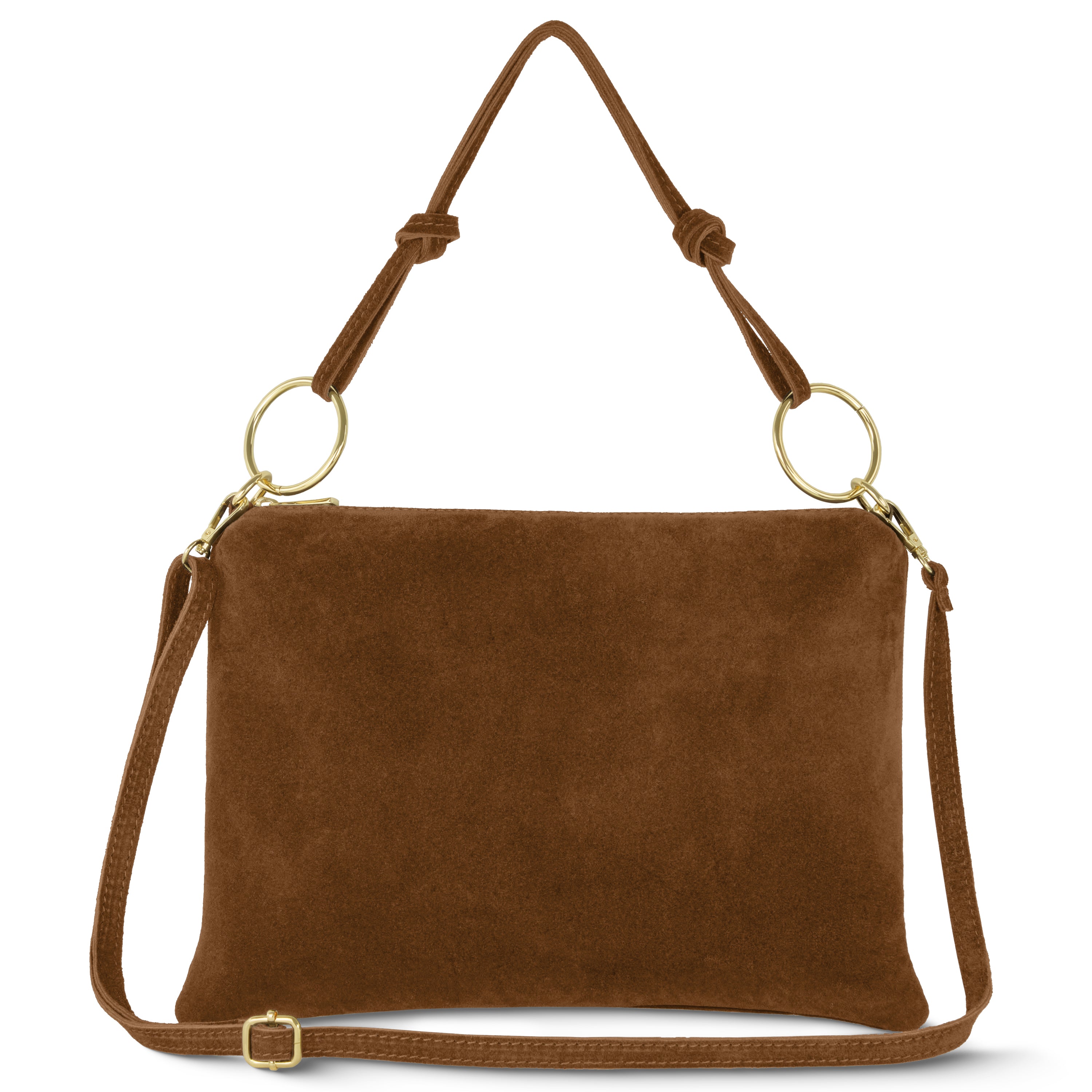 TAKEASY Italian Genuine Suede Slim Rectangular Shoulder Crossbody Bag