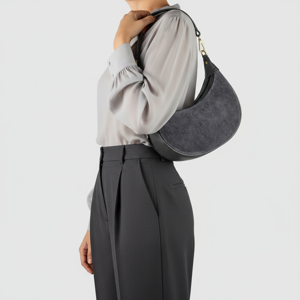 Suede Leather Shoulder Bag 222024