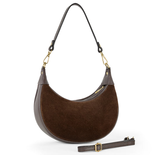 Suede Leather Top-Handle Bag 222024