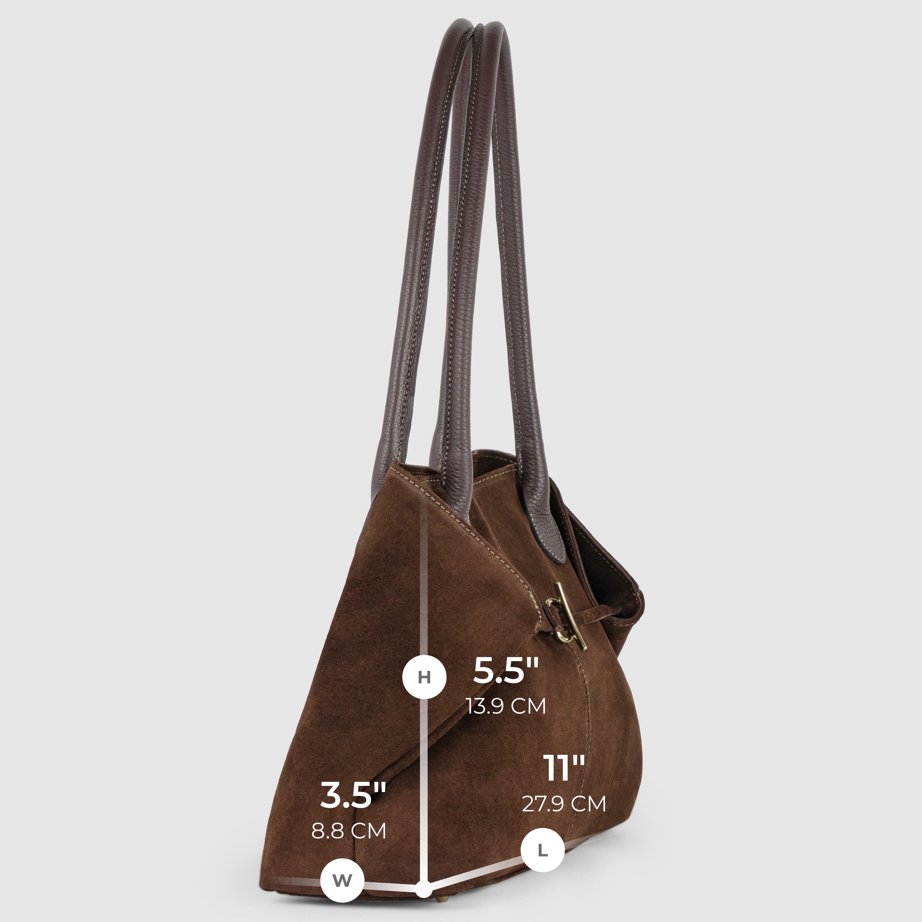 TAKEASY Soft Suede Shoulder Tote for Women, Medium Slouchy Handbag